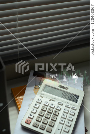 Investment strategy, economic forecasting, or small business bookkeeping 128408867