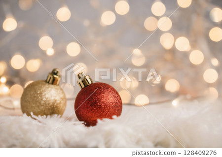 Sparkly Christmas Ornaments Generative AI 128409276