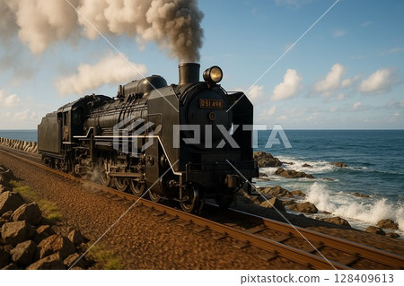 Run on the coast 128409613