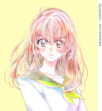 Sailor suit female student enthusiasm 128409769