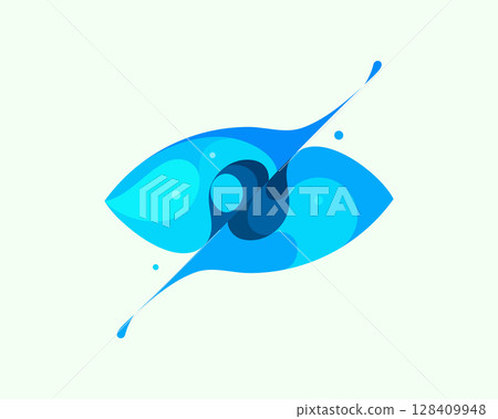 Creative eye icon. Vector illustration on isolated background. Creative eye icon. Vector illustration on isolated background. 128409948