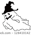 Halloween sheet ghost line drawing illustration 128410142