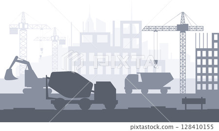 construction monochrome background 128410155
