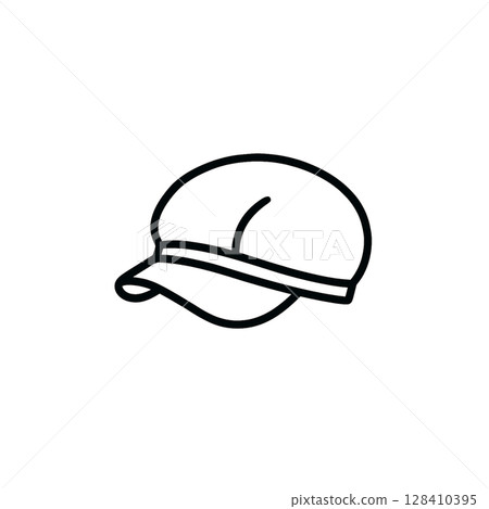 Casquette 線圖標,插圖,無背景,材料 Casquette 線圖標,插圖,無背景,材料 128410395