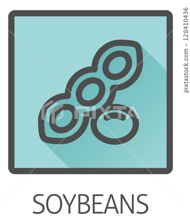 A Soybean Soy Bean Food Allergen Icon Concept 128410436