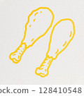 Fried chicken legs illustration 128410548
