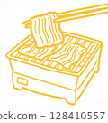Illustration of grilled meat 128410557