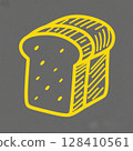 Illustration of a loaf of bread 128410561