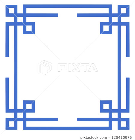 Frames of Chinese Style. Asia vintage frame decorative isolated on white background vector illustration Frames of Chinese Style. Asia vintage frame decorative isolated on white background vector illustration 128410976