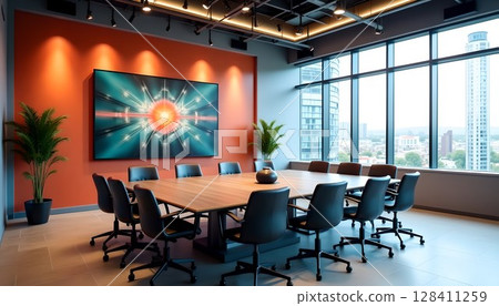 Stylish meeting room/lounge 128411259