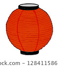 Lantern, red, plain 128411586