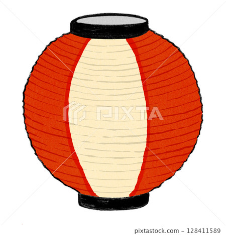 紅白燈籠 紅白燈籠 128411589