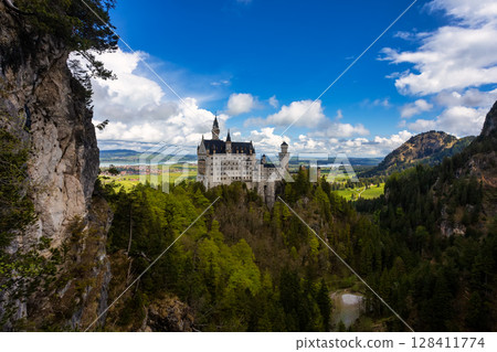 Neuschwanstein Castle in the Bavarian Alps in Germany Neuschwanstein Castle in the Bavarian Alps in Germany 128411774