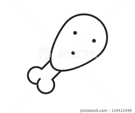 Simple line art of a chicken leg, perfect for foodrelated designs, menus, icons, or fast food concepts. Clean, minimalist, and versatile for various creative projects. Simple line art of a chicken leg, perfect for foodrelated designs, menus, icons, or fast food concepts. Clean, minimalist, and versatile for various creative projects. 128412046
