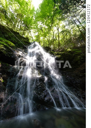 Landscape with a waterfall: Fudo Falls, Mitsue Village, Nara Prefecture 128412172