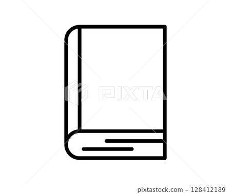 Clean line art illustration of a closed book. Perfect for websites, apps, educational materials, or any project needing a simple, modern book icon. Versatile design suitable for various applications. Clean line art illustration of a closed book. Perfect for websites, apps, educational materials, or any project needing a simple, modern book icon. Versatile design suitable for various applications. 128412189