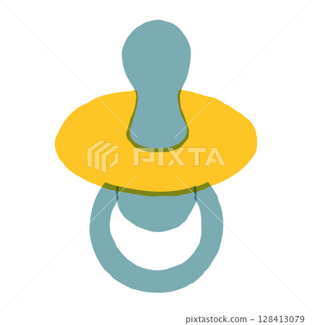 奶嘴向量插圖（嬰兒用品） 128413079