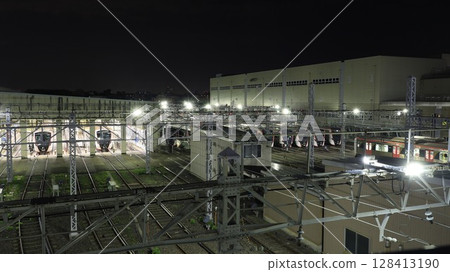 都營淺草線車輛檢修場的夜景 128413190