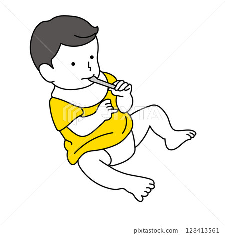 Baby illustration: full body 128413561