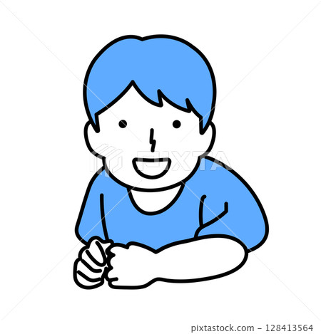 Smiling child: upper body Smiling child: upper body 128413564