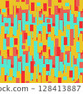 Abstract background with color geometric cubes, geometric figures pattern for design brochure, website, flyer. Retro seamless background 128413887