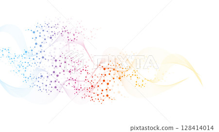 Structure molecule and communication Dna, atom, neurons. Science concept for your design. Connected lines with dots. Medical, technology, chemistry, science background. illustration. 128414014