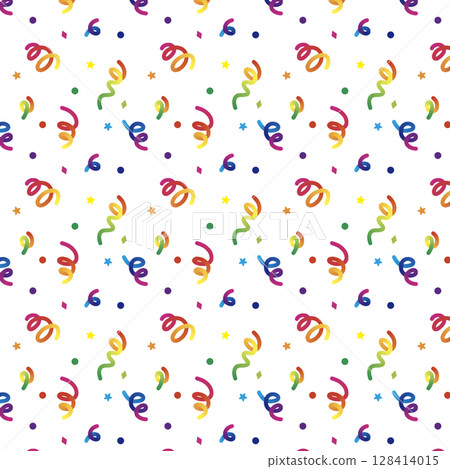 Background material with party crackers scattering confetti birthday celebration congratulations explosion swatch compatible 128414015
