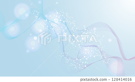 Structure molecule and communication Dna, atom, neurons. Science concept for your design. Connected lines with dots. Medical, technology, chemistry, science background. illustration. 128414016