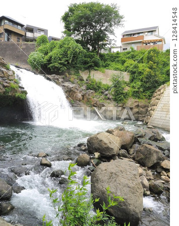 靜岡縣，鮎留瀑布，七月 128414548