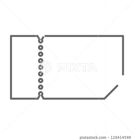Simple ticket and coupon icon illustration Simple ticket and coupon icon illustration 128414599