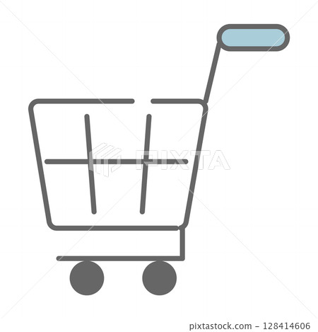 Simple shopping cart illustration 128414606