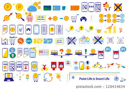 Vivid color point management icon set Vivid color point management icon set 128414634