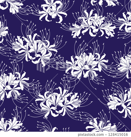 Beautiful spider lily pattern perfect for textiles, Beautiful spider lily pattern perfect for textiles, 128415016