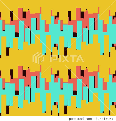 Abstract background with color geometric cubes, geometric figures pattern for design brochure, website, flyer. Retro seamless background Abstract background with color geometric cubes, geometric figures pattern for design brochure, website, flyer. Retro seamless background 128415065
