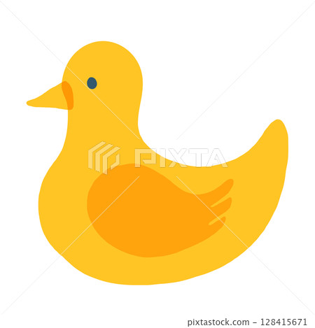 洗澡鴨玩具插圖（可愛的育兒材料） 128415671