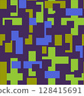 Abstract background with color geometric cubes, geometric figures pattern for design brochure, website, flyer. Retro seamless background 128415691