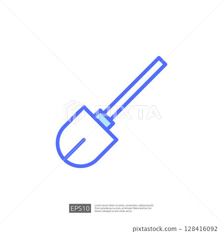 Icon of a Shovel Tool for Home Renovation Projects and Gardening Activities Icon of a Shovel Tool for Home Renovation Projects and Gardening Activities 128416092