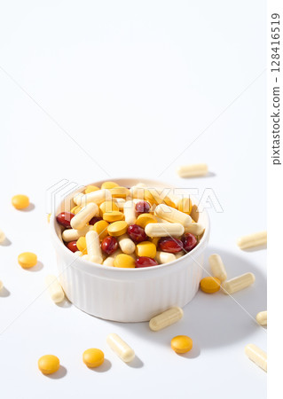 Large amount of capsules and tablets supplements Large amount of capsules and tablets supplements 128416519
