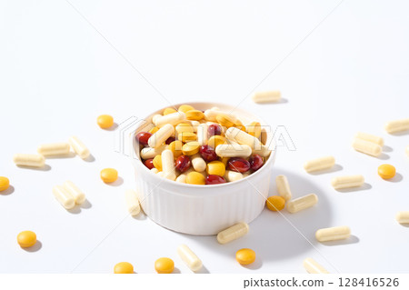 Large amount of capsules and tablets supplements Large amount of capsules and tablets supplements 128416526