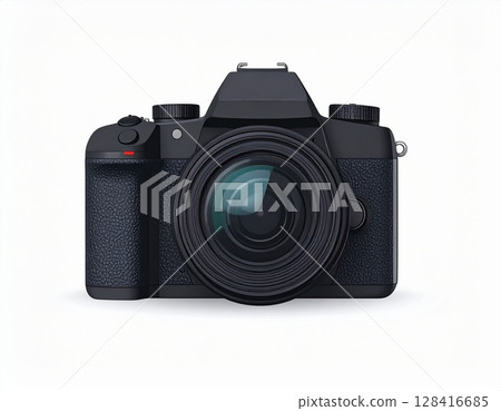 Camera viewed from the front 128416685