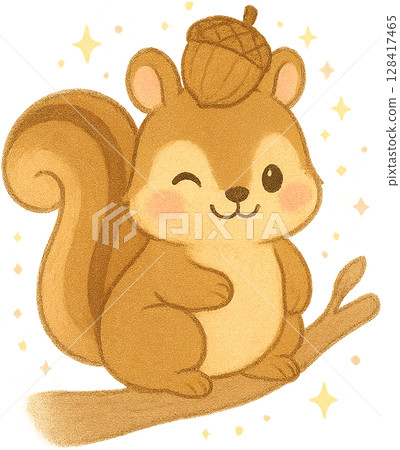 可愛的松鼠插圖 128417465
