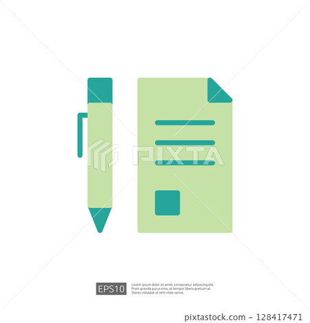 Legal Document with Pen Icon Representing Law and Judgment Processes in Formal Context Legal Document with Pen Icon Representing Law and Judgment Processes in Formal Context 128417471