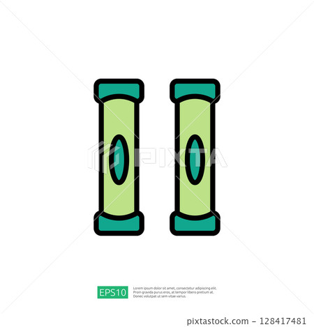 Symbolic Representation of Law and Judgement Icon Depicting Scales of Justice in a Minimalist Design 128417481