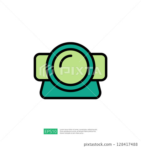 Legal Icon Representing Judgement and Law With Gavel Symbolizing Justice System in Courtroom Environment 128417488