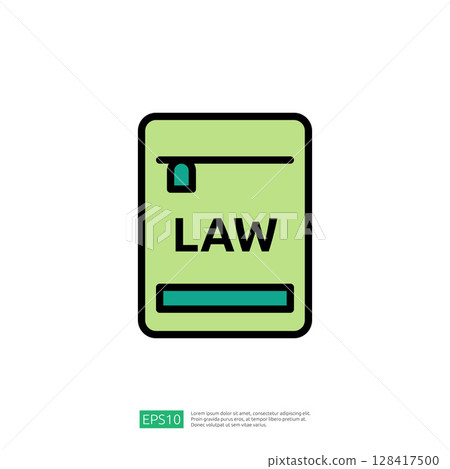 Iconic Representation of Law and Justice with Green Legal Book Symbolizing Regulations and Judicial Processes Iconic Representation of Law and Justice with Green Legal Book Symbolizing Regulations and Judicial Processes 128417500