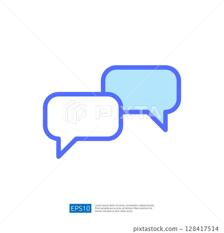 Legal Judgment Icon Representing Law And Justice Themes In A Minimalist Design With Speech Bubbles In Light Blue And White Colors 128417514