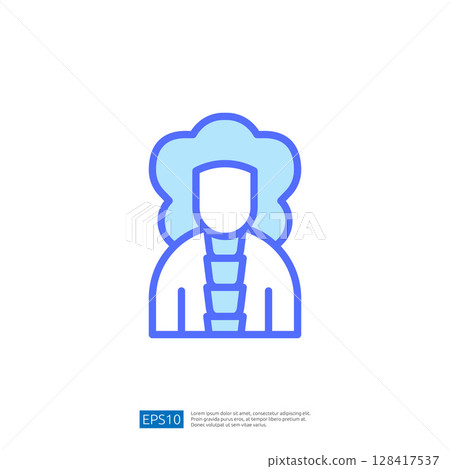 Icon Representing a Legal Professional in Judicial Robes Signifying Law and Judgment 128417537