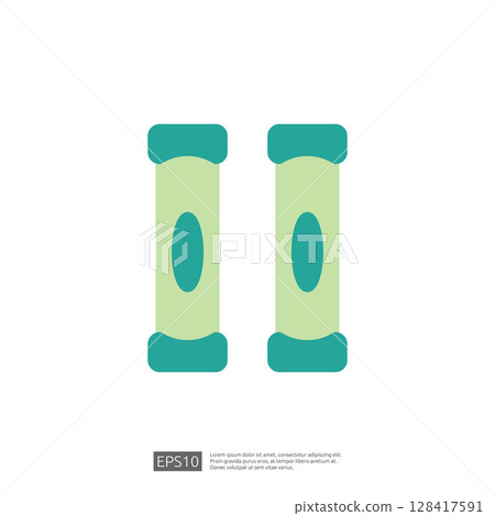 Legal Justice Icon Representing Law and Judgement Symbol with Scales on White Background 128417591
