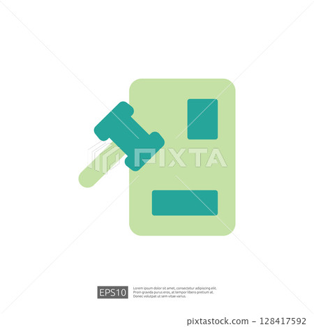 Legal Icon of Gavel and Document Representing Law and Judgment in the Justice System 128417592