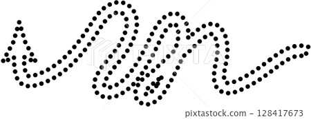 Arrow zigzag and curved stripes design with dotted lines 128417673